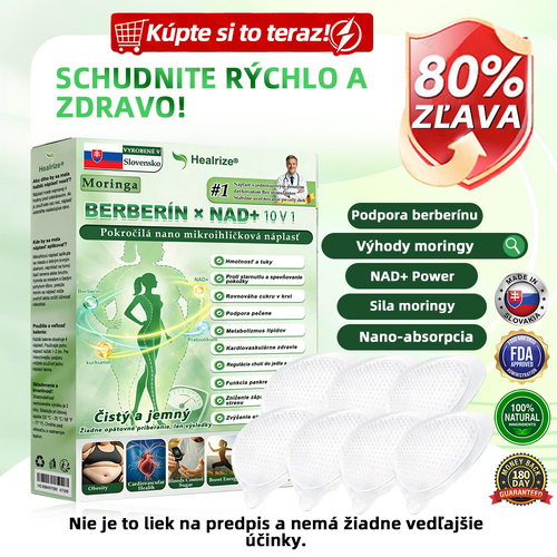 🇸🇰 𝑶𝒇𝒊𝒄𝒊á𝒍𝒏𝒚 𝒐𝒃𝒄𝒉𝒐𝒅 | 💖🎗Healrize® Moringa · Berberine × NAD+ 10-in-1 Pokročilá nano mikroihličková náplas🔴